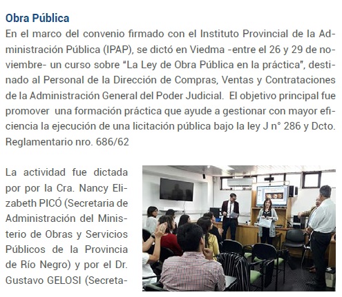 capacitación obra pública